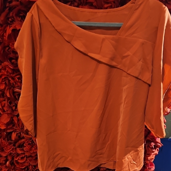SHEIN Tops - Shein Women's Orange Blouse Size XXL NWT (BAG)